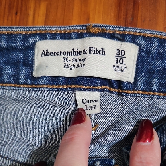 Abercrombie & Fitch High Rise Blue Jeans - Picture 2 of 2